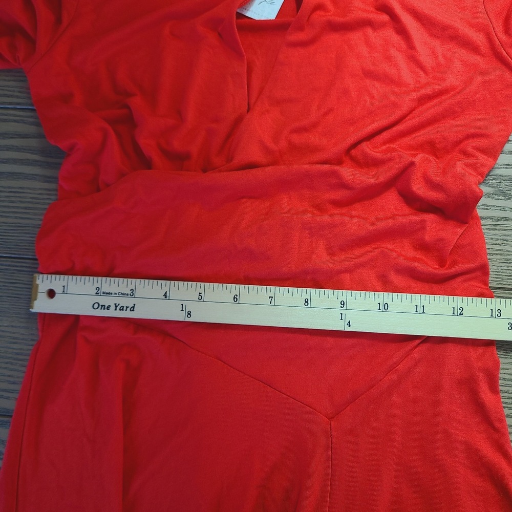 NEW Free People Beach mini dress red knit cut out long sleeve‎ bodycon S party - Picture 13 of 14